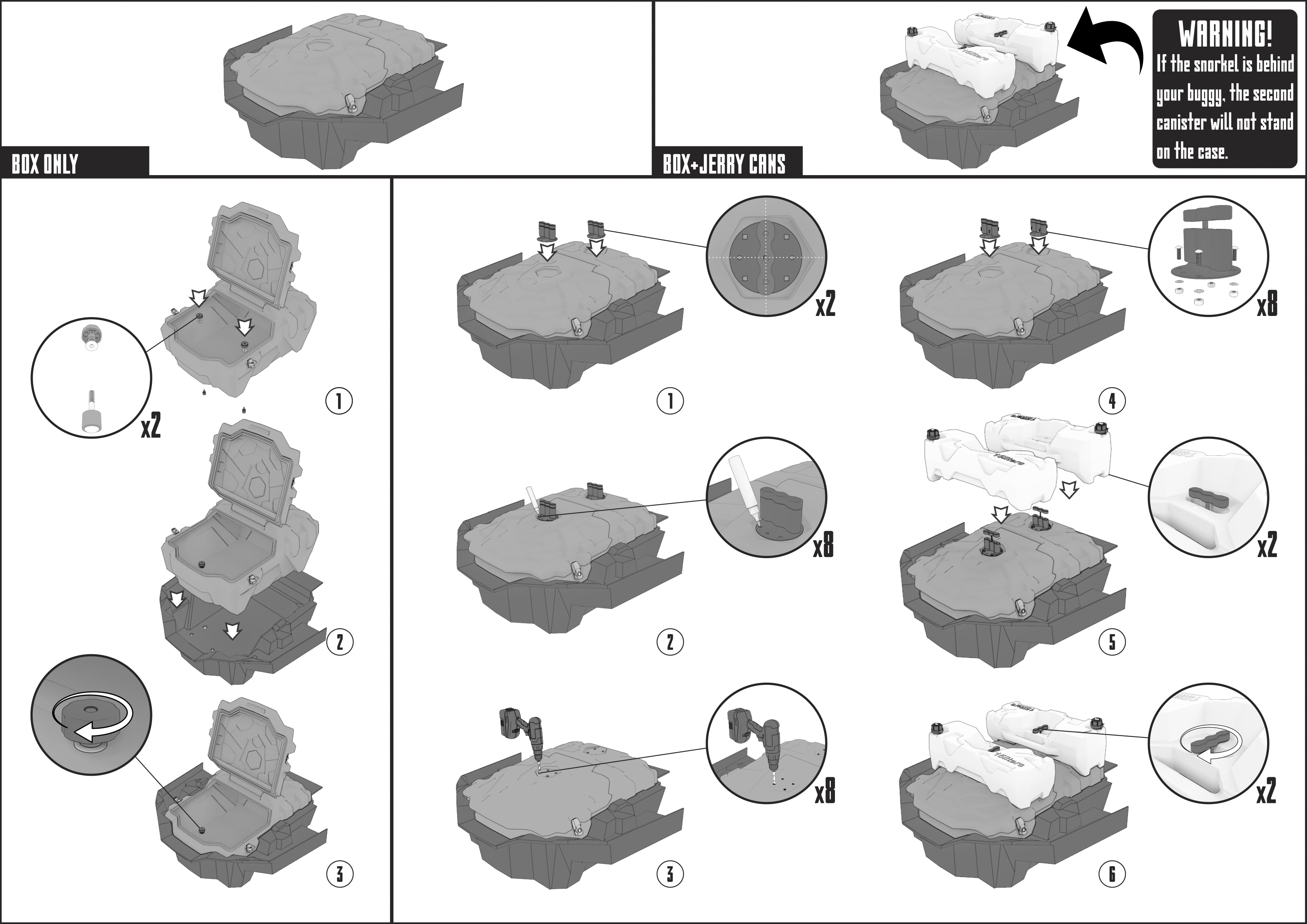 Rear Storage Box for POLARIS RZR XP 1000 / TURBO