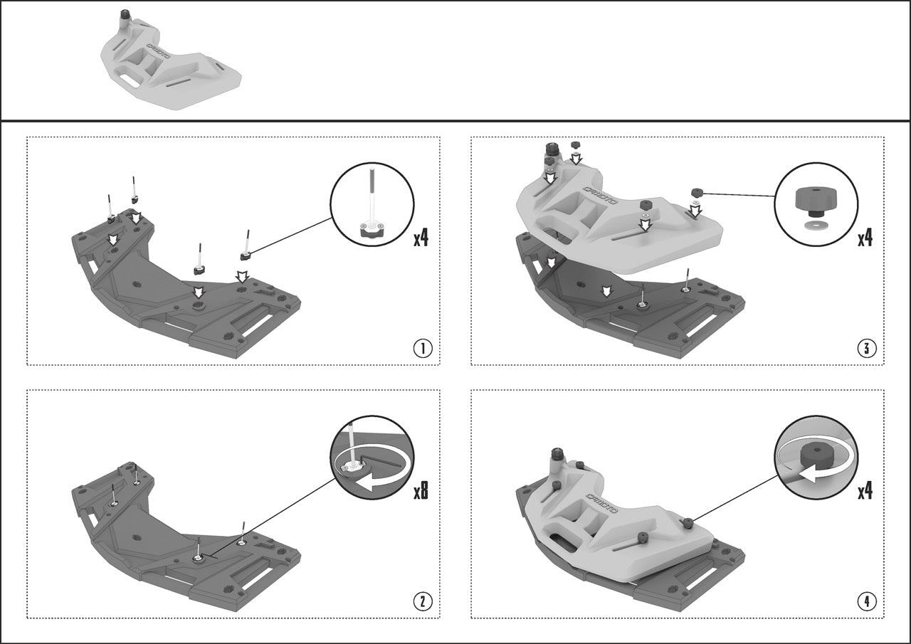 Front jerry can for CFMOTO CFORCE 625/X6, 850XC/X8/X10