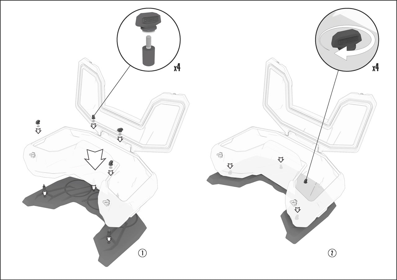 Rear ATV Box for Polaris Sportsman XP 450/570