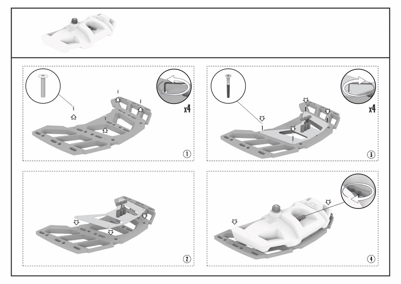 Front 20L Jerry Can for BRP CAN-AM OUTLANDER 650–1000