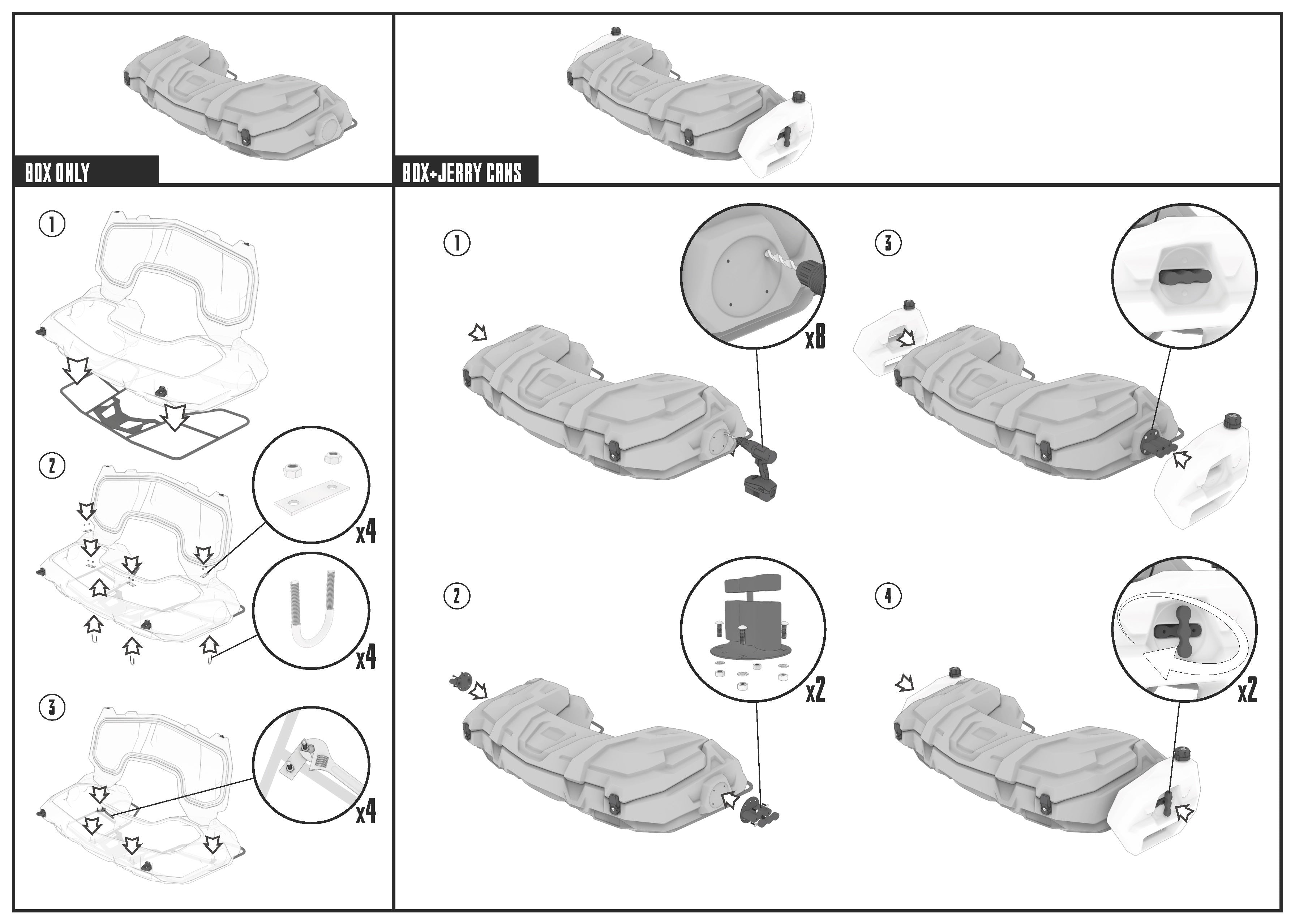 Rear ATV Box for HISUN TACTIC 1000