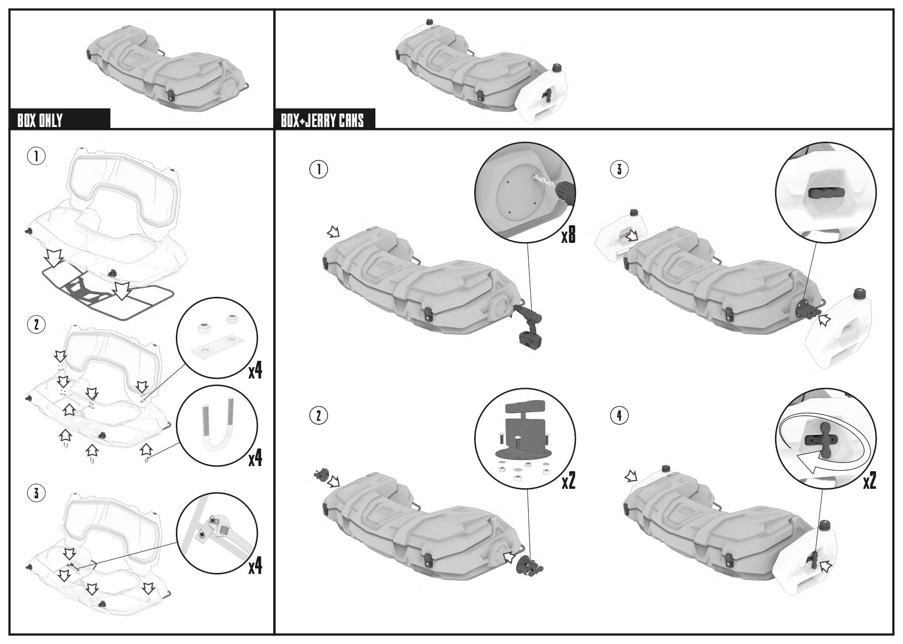 Jerry Can for HISUN TACTIC 1000 Rear Box