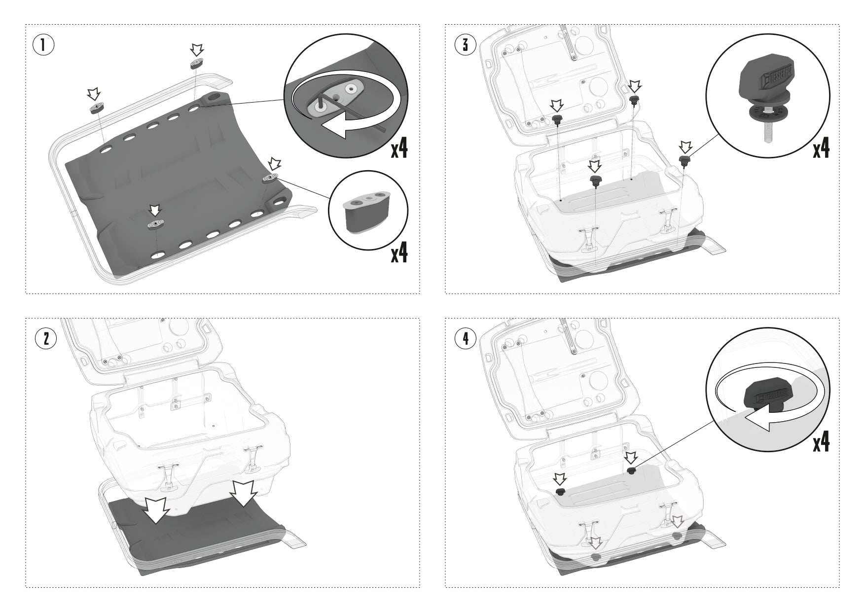 Rear Cargo Box for AODES SnowCross 1000 WT/SWT